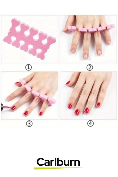 Özel Üretim Yumuşak Esnek Oje Bulaştırmaz Parmak Ayırıcı Sünger Manikür Pedikür Aparatı 5 Adet - 2