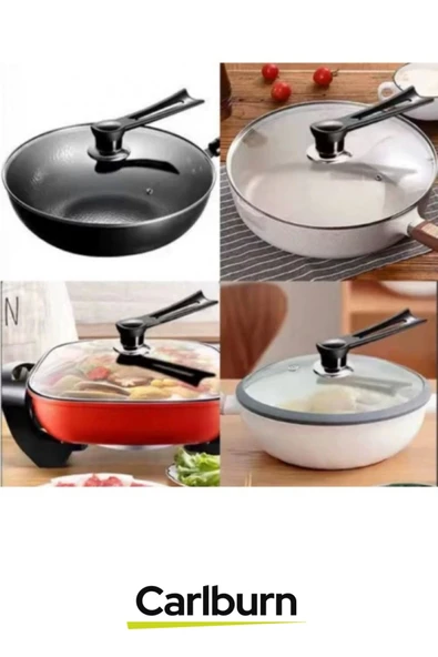 Özel Üretim Ergonomik Yapılı Isıya Dayanıklı Şık Rahat Mutfak Dikey Tasarım Tencere Kapağı Kolu - 3