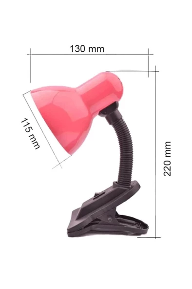 Mandallı Akrobat Masa Üstü Çalışma Gece Lambası E27 Duy Led Ampul - Resim 2
