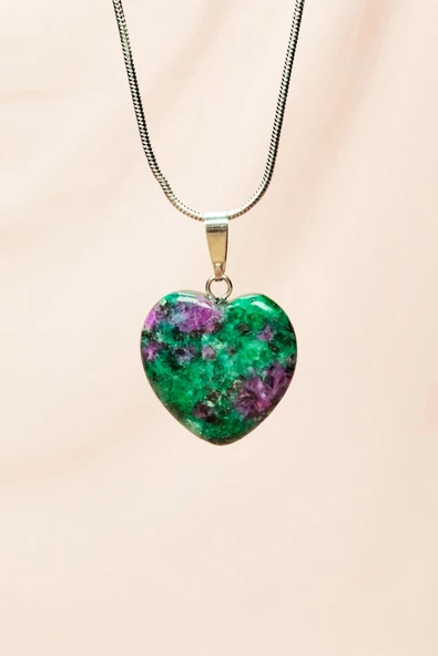 Azurit Doğal Taşı Zincirli El Yapımı Kolye Uç: 2 cm Zincir: 20 cm Kutulu - Resim 4