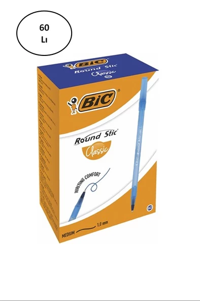 Bic Round Stic Tükenmez Kalem Mavi 60'lı