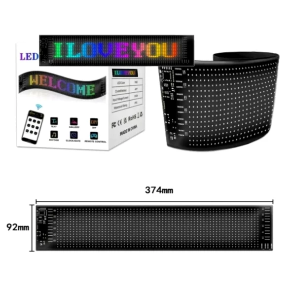 Pixel Led Panel Animasyon Yazı Göz Ekleme 9×37Cm - 5