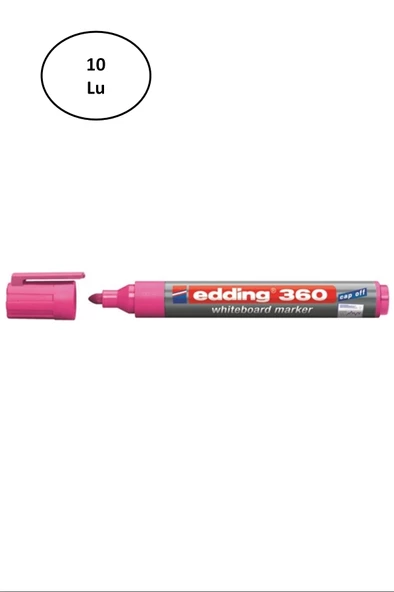 Edding Beyaz Tahta Kalemi Pembe (E-360) ED36009 10'lu