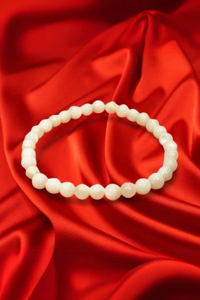 Sedef Doğal Taş Bileklik Kutulu - 4