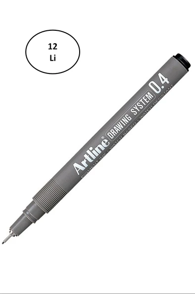 Artline 234 Çizim Kalemi 0.4 mm Siyah 12'li