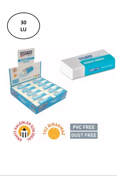 Gıpta Silgi Premium Pvc-Dust Free Beyaz (30 Lu Paket) - 2