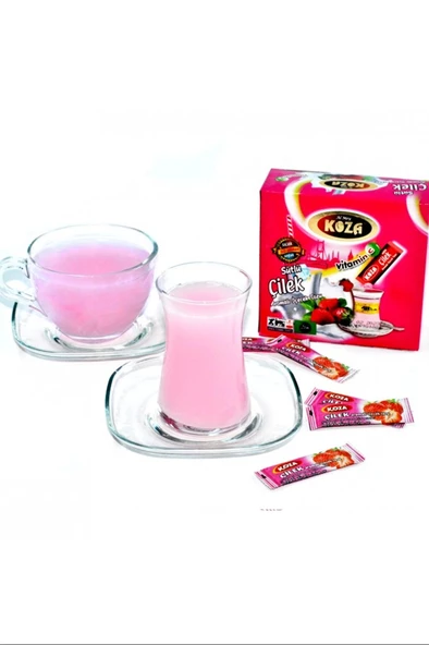 Koza Tek İçimlik Çilek Aromalı Toz İçecek 50'li - Resim 2