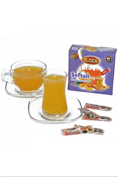 Koza Tek İçimlik Şeftali Aromalı Toz İçecek 50'li - Resim 2