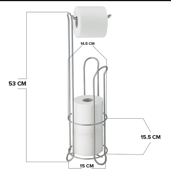 Hometarz Banyo Wc Peçetelik Tuvalet Yedek Hazneli Kağıtlık 54 Cm - 8
