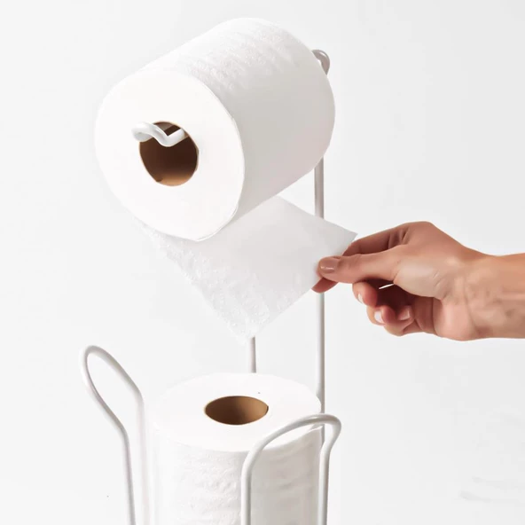 Hometarz Banyo Wc Peçetelik Tuvalet Yedek Hazneli Kağıtlık 54 Cm - 4