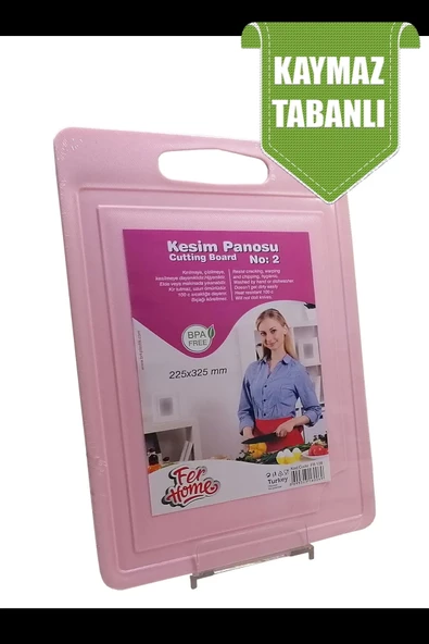 Kesme Tahtası Plastik Büyük Kesme Sunum Tahtası Kesim Panosu 225x325 Mm Royaleks-FR-108 - Resim 4