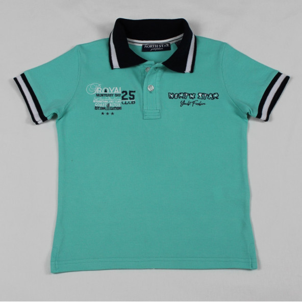 North Star Fashion Polo Yaka Erkek Çocuk T-Shirt Mint Yeşili - 2