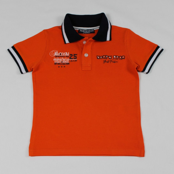 North Star Fashion Polo Yaka Erkek Çocuk T-Shirt Oranj - 2