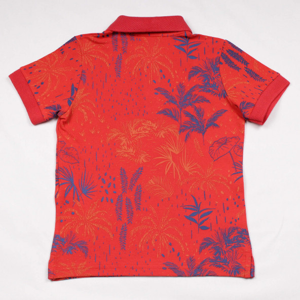 North Star Fashion Polo Yaka Erkek Çocuk T-shirt Nar Çiçeği - 3