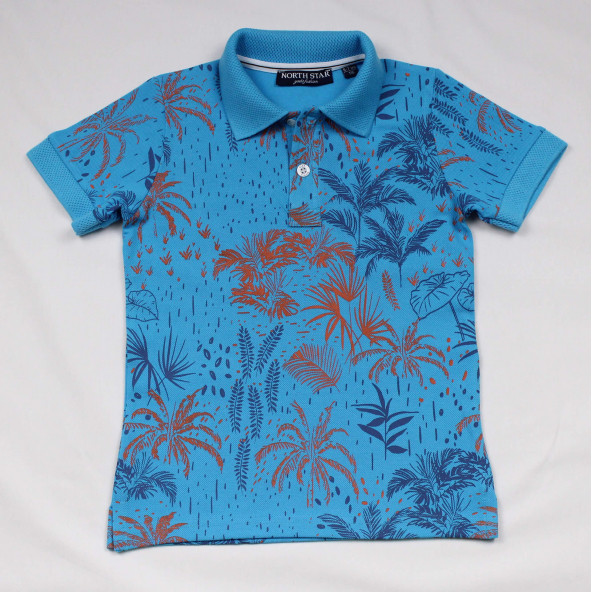 North Star Fashion Polo Yaka Erkek Çocuk T-shirt Turkuaz - 2