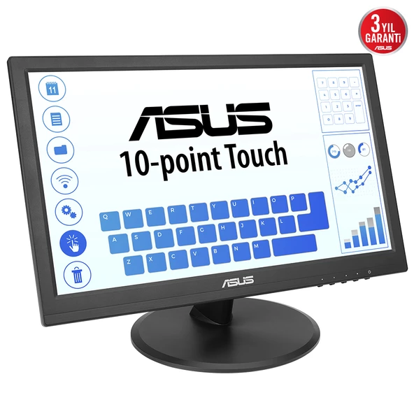 ASUS VT168HR 15,6 LED 1366x768 10MS HDMI VGA VESA 3YIL 10 PARMAK DOKUNMATIK EYECARE Monitör - 3