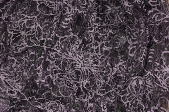 ÖRÜMCEK ÇİFT RENK LİLA İP PERDE HAZIR DÜĞMELERİ DİKİLMİŞ İP PERDE 300*280 cm - Resim 4