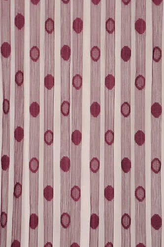 KÜÇÜK PUANLI MODEL BORDO RENK HAZIR İP PERDE 300*270 cm - Resim 4