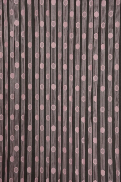 KÜÇÜK PUANLI MODEL PEMBE RENK HAZIR İP PERDE 300*270 cm ürün görseli