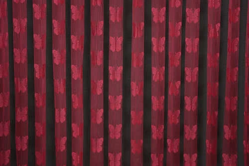 KELEBEK  MODEL FUŞYA RENK İP PERDE HAZIR DÜĞMELERİ DİKİLMİŞ İP PERDE 300*270 cm - Resim 3