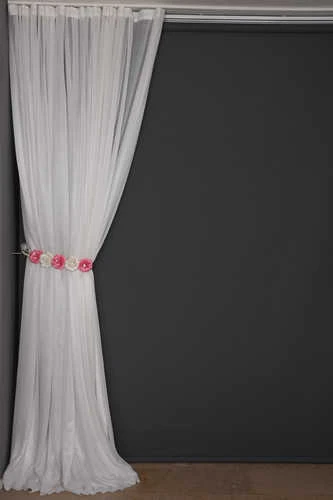 SIK NOKTALI MODEL KREM RENK TEK KANAT Hazır Pileli Fon Perde 300*260 - Resim 6