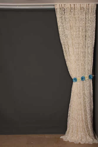 SULTAN 2 MODEL KREM RENK TEK KANAT Hazır dikilmiş Pileli Fon Perde 300*260 cm - Resim 7