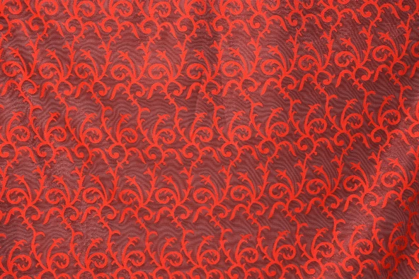 ŞAL MODEL KIRMIZI  RENK TEK KANAT Hazır dikilmiş Pileli Fon Perde 75*260 cm - Resim 2