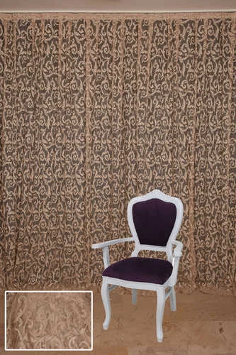 SULTAN 2 MODEL VİZON RENK TEK KANAT Hazır dikilmiş Pileli Fon Perde 300*260 cm - Resim 2