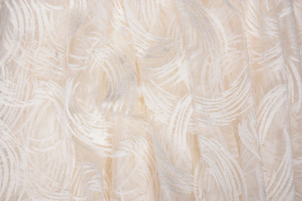 KILINÇ MODEL KREM RENK TEK KANAT Hazır Pileli Fon Perde 300*260 - Resim 7