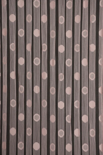 KÜÇÜK PUANLI MODEL PUDRA RENK HAZIR İP PERDE 300*280 cm ürün görseli 1