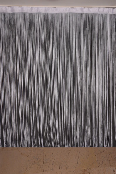 DÜZ İP  MODEL BEYAZ RENK HAZIR İP PERDE 300*270 - Resim 5