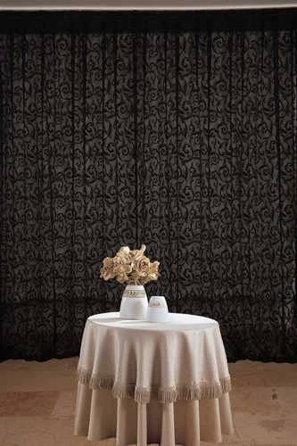 SULTAN 2 MODEL SİYAH RENK TEK KANAT Hazır dikilmiş Pileli Fon Perde 300*260 cm ürün görseli