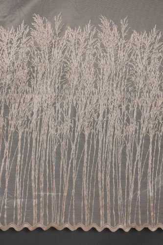 SELVİ DESEN VİZON RENK TEK KANAT Hazır dikilmiş Pileli Fon Perde 300*260 cm - Resim 3