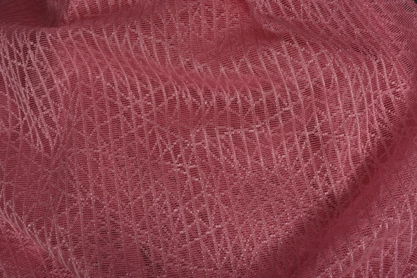 ÇİZGİLİ MODEL PEMBE RENK TEK KANAT Hazır dikilmiş Pileli Fon Perde 300*260 cm - Resim 5