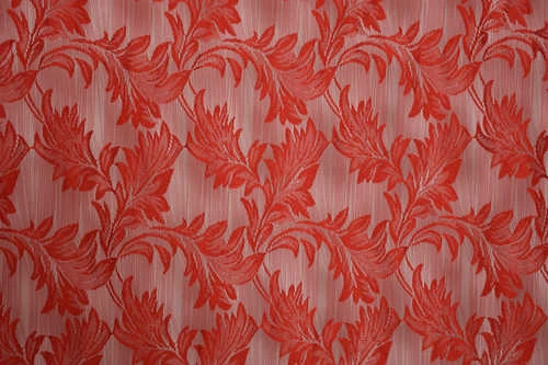 YAPRAK  MODEL KIRMIZI RENK İP PERDE HAZIR DÜĞMELERİ DİKİLMİŞ İP PERDE 300*280 cm - Resim 4