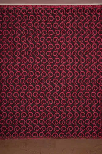 VAKKO ÇİFT RENK FUŞYA İP PERDE HAZIR DÜĞMELERİ DİKİLMİŞ İP PERDE 300*250 cm ürün görseli