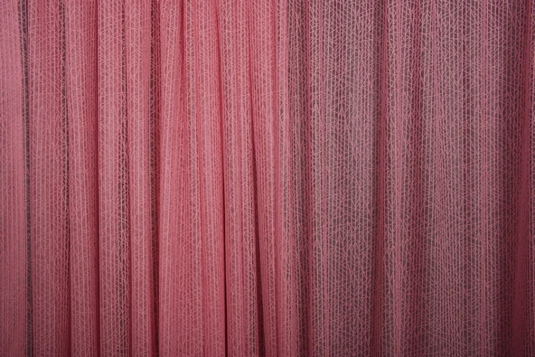 ÇİZGİLİ MODEL PEMBE RENK TEK KANAT Hazır dikilmiş Pileli Fon Perde 300*260 cm - Resim 3