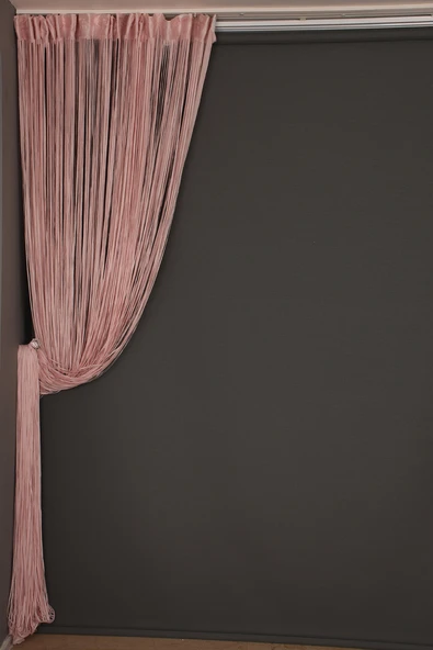 İP MODEL PUDRA RENK İP PERDE 300*270 cm - 2 mm şerit - Resim 7