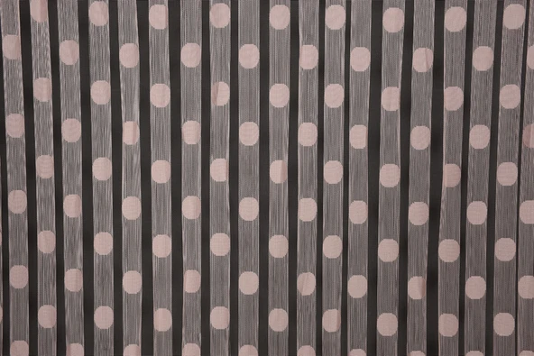 PUANLI MODEL PUDRA RENK HAZIR İP PERDE 300*280 cm - Resim 3