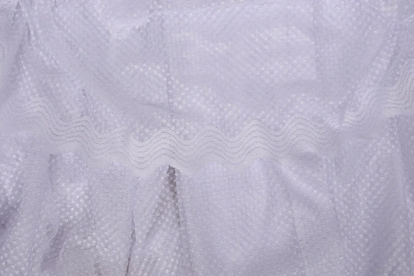 SEYREK NOKTALI MODEL BEYAZ RENK TEK KANAT Hazır Pileli Fon Perde 300*260 - Resim 7