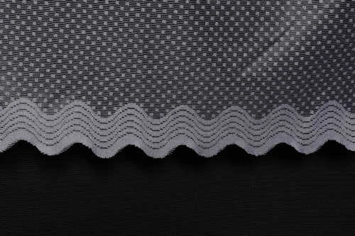 SEYREK NOKTALI MODEL KIRIK BEYAZ RENK TEK KANAT Hazır Pileli Fon Perde 300*260 - Resim 4