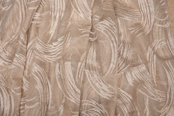 KILINÇ MODEL VİZON RENK TEK KANAT Hazır Pileli Fon Perde 300*260 - Resim 7