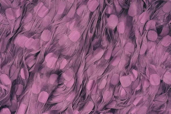 PUANLI MODEL MOR RENK HAZIR İP PERDE 300*270 cm - Resim 6