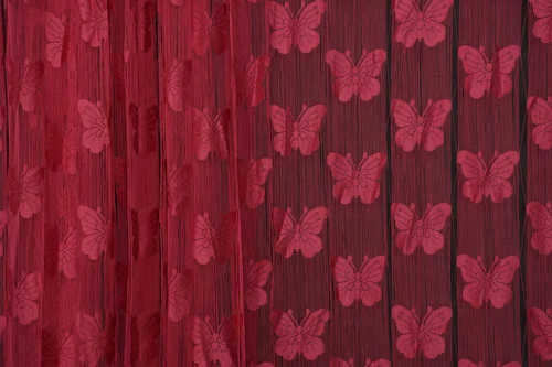 KELEBEK BİRLEŞİK MODEL FUŞYA RENK HAZIR İP PERDE 300*280 - Resim 5