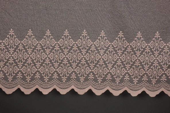 GÖBEKLİ MODEL PUDRA RENK TEK KANAT Hazır dikilmiş Pileli Fon Perde 300*260 cm - Resim 5