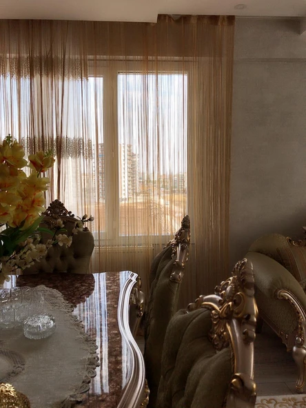 İP MODEL GOLD RENK İP PERDE 300*280 cm - 2 mm şerit - Resim 5