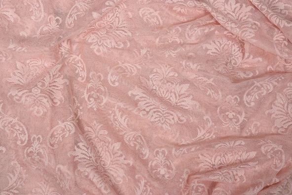 DAMAKS PUDRA RENK TEK KANAT Hazır dikilmiş Pileli Fon Perde 75*260 cm - Resim 2