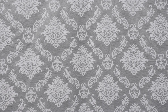 DAMAKS GRİ RENK TEK KANAT Hazır dikilmiş Pileli Fon Perde 75*260 cm ürün görseli 1