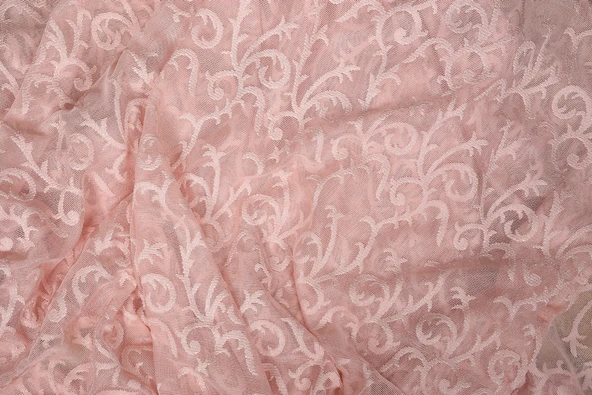 ŞAL MODEL PUDRA RENK TEK KANAT Hazır dikilmiş Pileli Fon Perde 75*260 cm - Resim 3