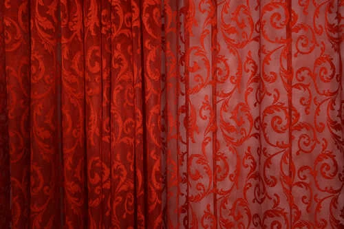 SULTAN 2 MODEL KIRMIZI RENK TEK KANAT Hazır dikilmiş Pileli Fon Perde 300*260 cm - Resim 3